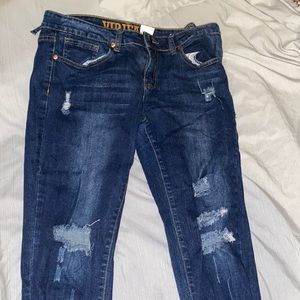 vip jeans size 11/12 dark blue with rips